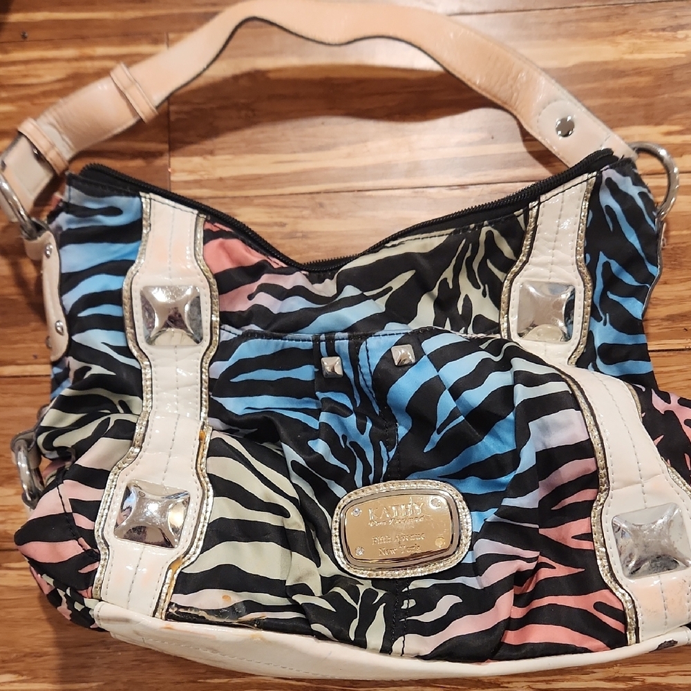 Multi-Color Zebra Print Women's Bag